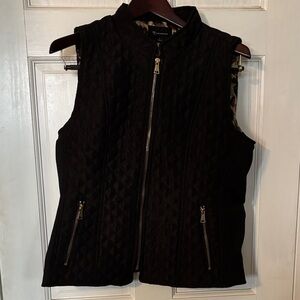 New Directions Black Quilted Vest